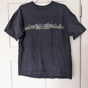Navy Blue Motorcycle Vintage Graphic Tee Size Medium